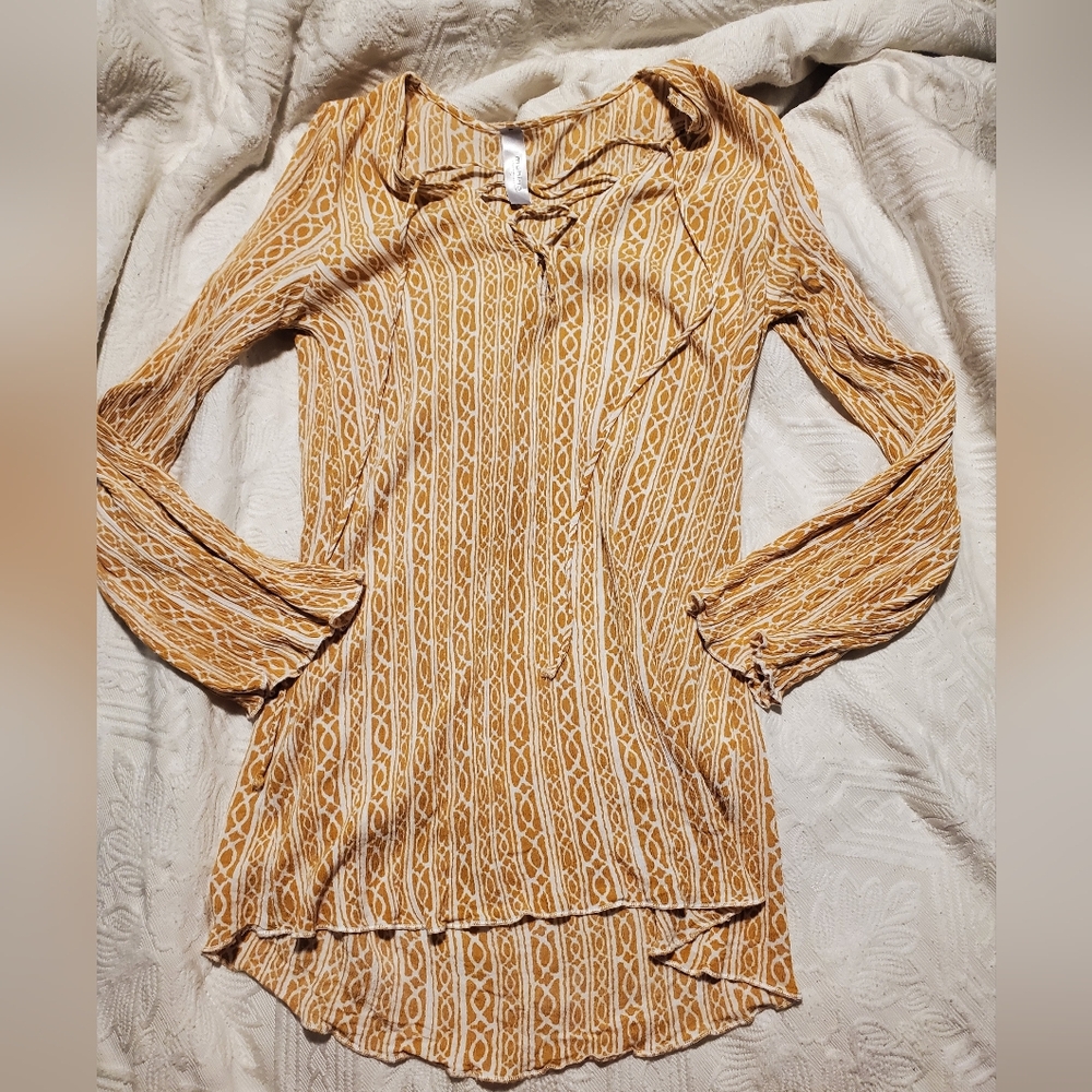 Mahina Mustard Patterned Top